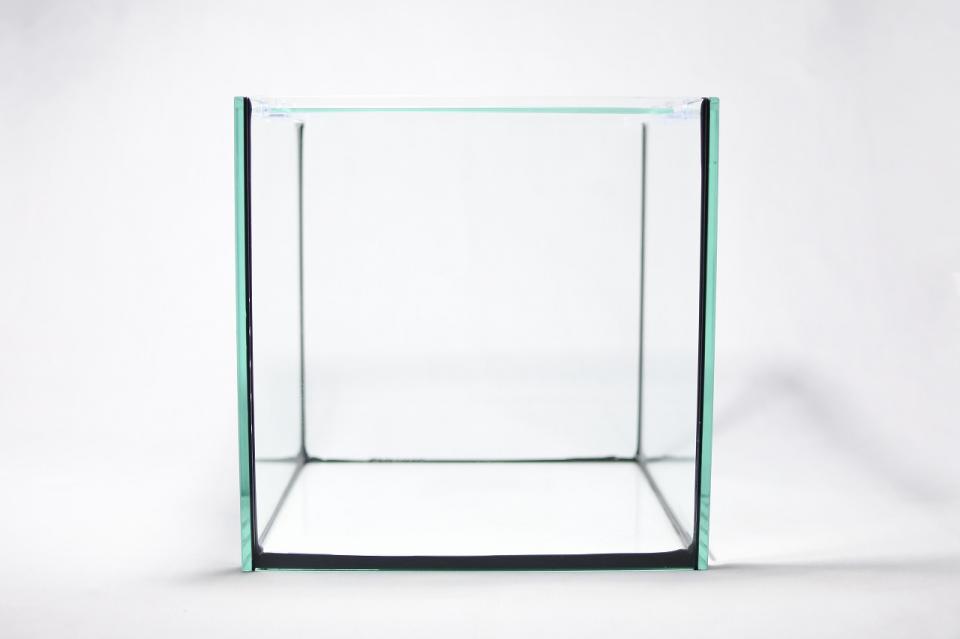 コケリウムガラス容器　20cmキューブBK(フタ付)