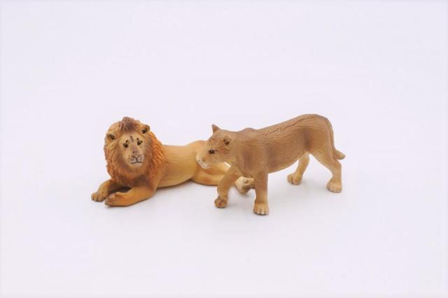 コケリウムフィギュアセット ライオンの夫妻：画像1